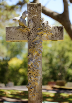 An old stone cross.
